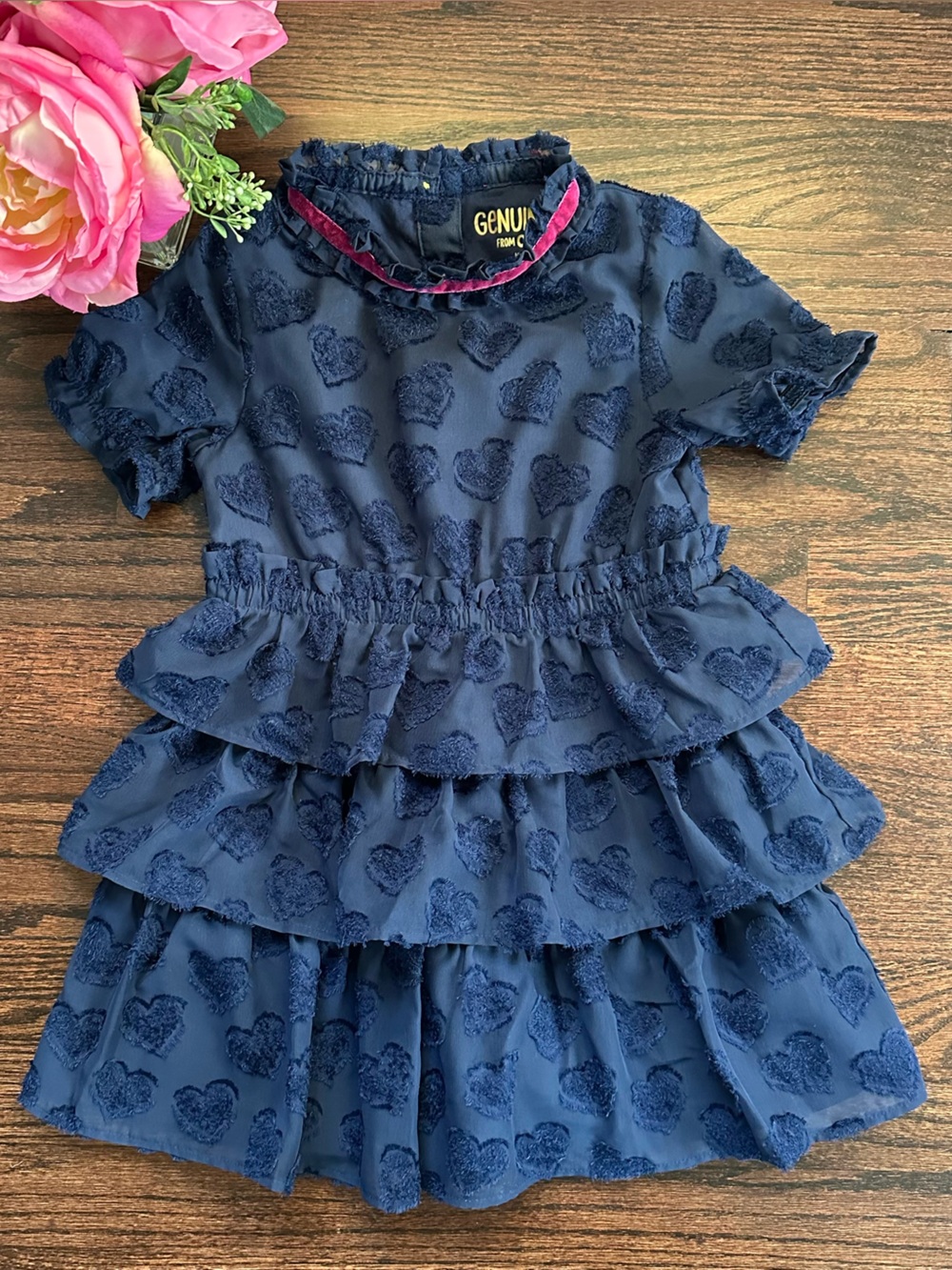 Osh Kosh ruffled heart dress, size 4T
